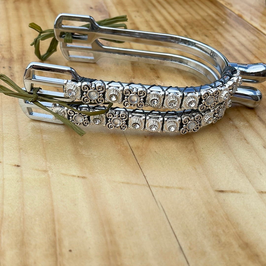 Riding spurs with Swarovsky