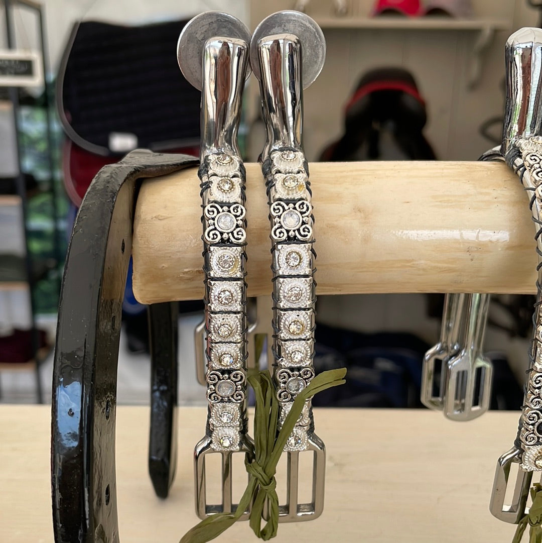 Riding Spurs Swarovski rowels