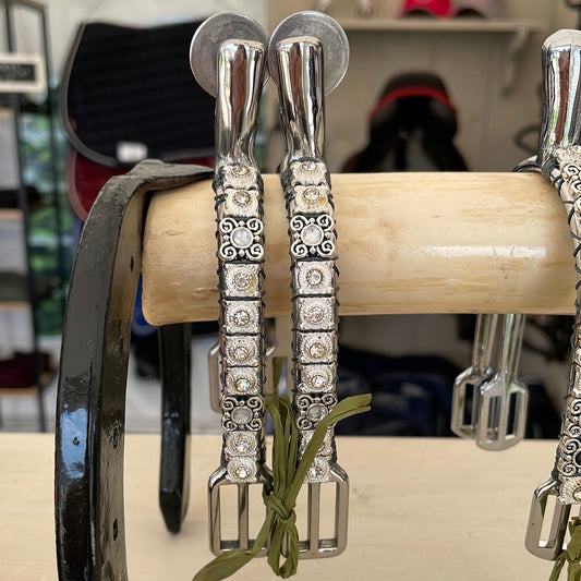 Riding Spurs Swarovski rowels